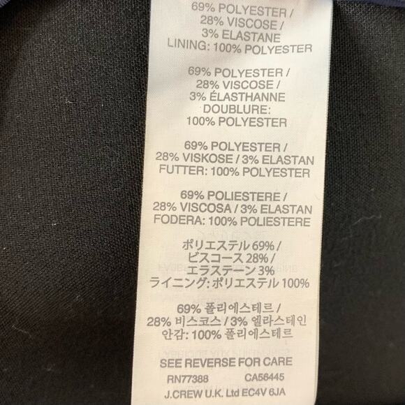 J.Crew Womens Mandarin Collar Tipped Twill Button Up Jacket Black Navy Accent 00 - Picture 12 of 16